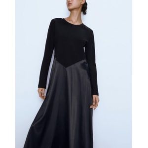 Zara Satin and cotton holiday dress
